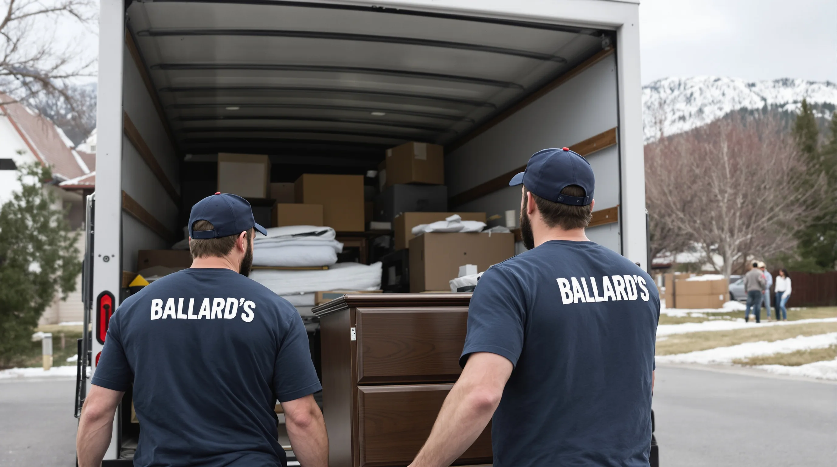 College students moving into a dorm in Colorado Springs with a moving crew